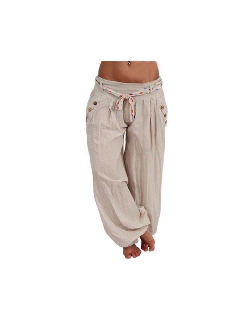 Pants & Capris 2019 Loose Hippie Aladdin Long Pants Women Solid Harem Trousers Casual Baggy Trousers Female Stretchy Pants - ...