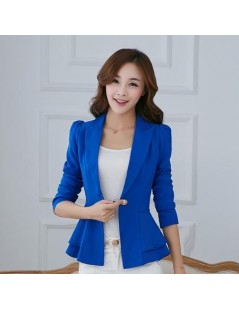 Spring Autumn Women Jacket Long-sleeved Suit jackets Flouncing Short Paragraph Small Jacket Candy-Colored Coat chaquetas muj...