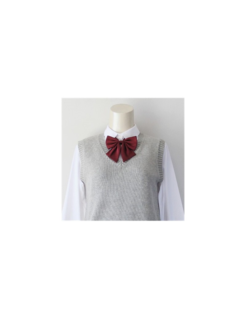 Japanese School Student JK Uniform Vest V-neck Sailor Sweater For Girl Sleeveless Anime Love Live K-on Cosplay Knit - Gray -...