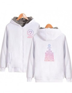Hoodies & Sweatshirts Winter Jacket Women Korean KPOP GOT7 Thick Warm Fleece Zipper Long Sleeve Hooded Sweatshirt Femael Casu...