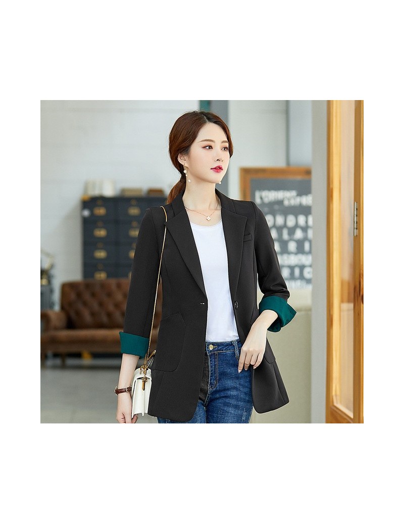 Blazers Korean Fashion Blazer Women Outerwear Autumn Women's Blazers Black Creamy-white Fashion Ladies Lady Office Girl Coat ...