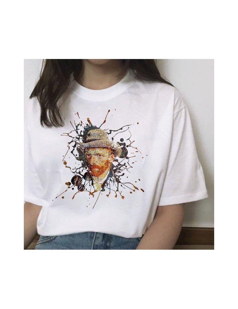 T-Shirts van gogh Art Oil print t shirt women femme ulzzang tshirt 90s Graphic female aesthetic top shirts harajuku grunge t-...