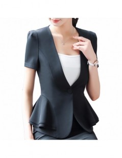 Skirt Suits Women 2018 RUFFLES skirt suits Office Lady Summer Slim Blazers With Skirt Two Piece Set Business work Skirt Suits...