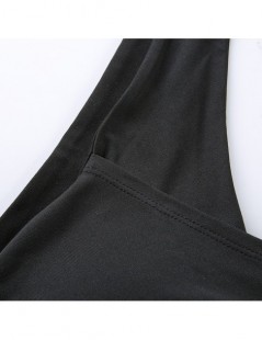 Tank Tops Black Asymmetrical Collar Camis Women Sexy Low Cut Pleated Fashion Backless Crop Tops Summer Streetwear Chic Lady H...