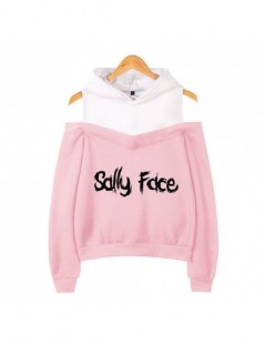 Hoodies & Sweatshirts Game Sally Face Off Shoulder Hoodie women Harajuku Top female Long Sleeve Pullover ladies Tops girls se...