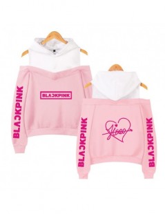 Hoodies & Sweatshirts 2019 BLACKPINK Kpop Women Off-shoulder Sexy Girls Hoodies Sweatshirt Exclusive cotton black pink K pop ...