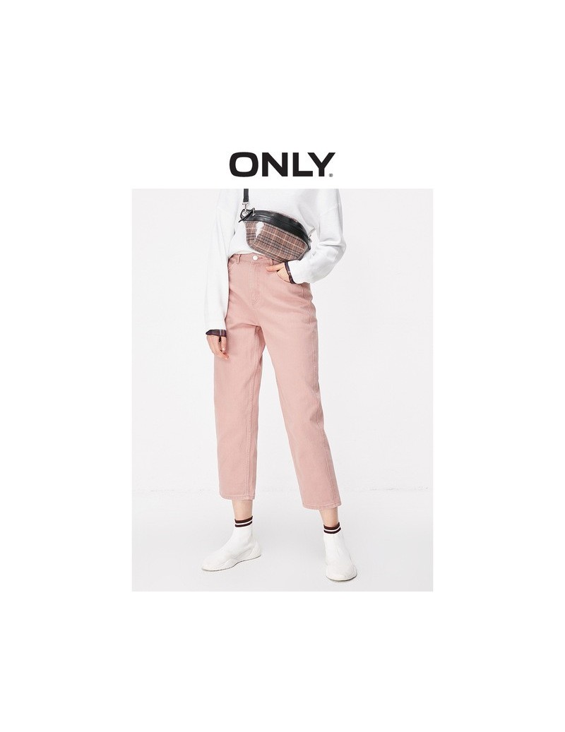 women's 2019 summer new high waist loose cropped vintage pants jeans 119149554 - Washed Rose - 5S111178984266-1