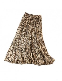 Skirts Fashion Women's High Waist Pleated Leopard Print Half Length Elastic Skirt 2018 Spring Autumn Snake Faldas Mujer Mid-C...
