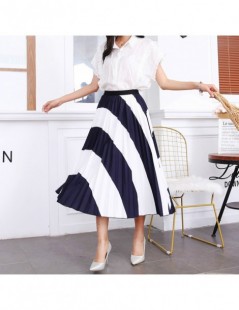 Skirts Summer Skirts Womens 2019 New Catroon Printing Women Skirts High Waisted Mid-Calf Pleated Skirt European High Street S...