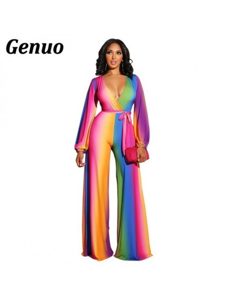 Jumpsuits Sexy Stripe Printed Colorful Rompers Womens Bodycon Jumpsuit 2018 Lady Summer Beach Bandage Bodysuit Club Wear Fema...