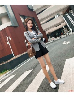 Pant Suits Fashion Grey Blazer Women Business Suits Formal Office Suits Work Wear Ladies Shorts and Jacket Sets Office Unifor...