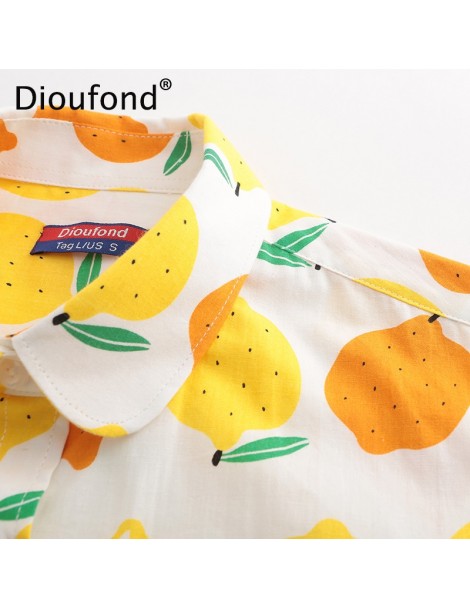 Blouses & Shirts Women Cotton Blouses Summer Cute Lemon Bird Print Long Sleeve Blouse Shirt Woman Tops Plus Size 2018 New - b...