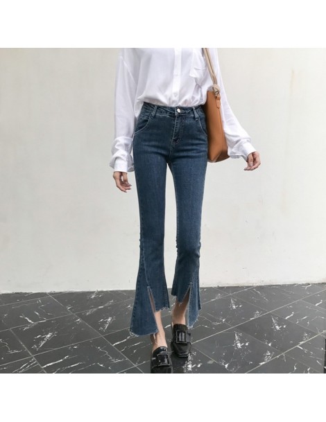 Jeans Jeans Women Ankle-length Elegant High Waist Simple Womens Flare Jean Korean Style All-match Leisure Zipper Fly Trendy D...