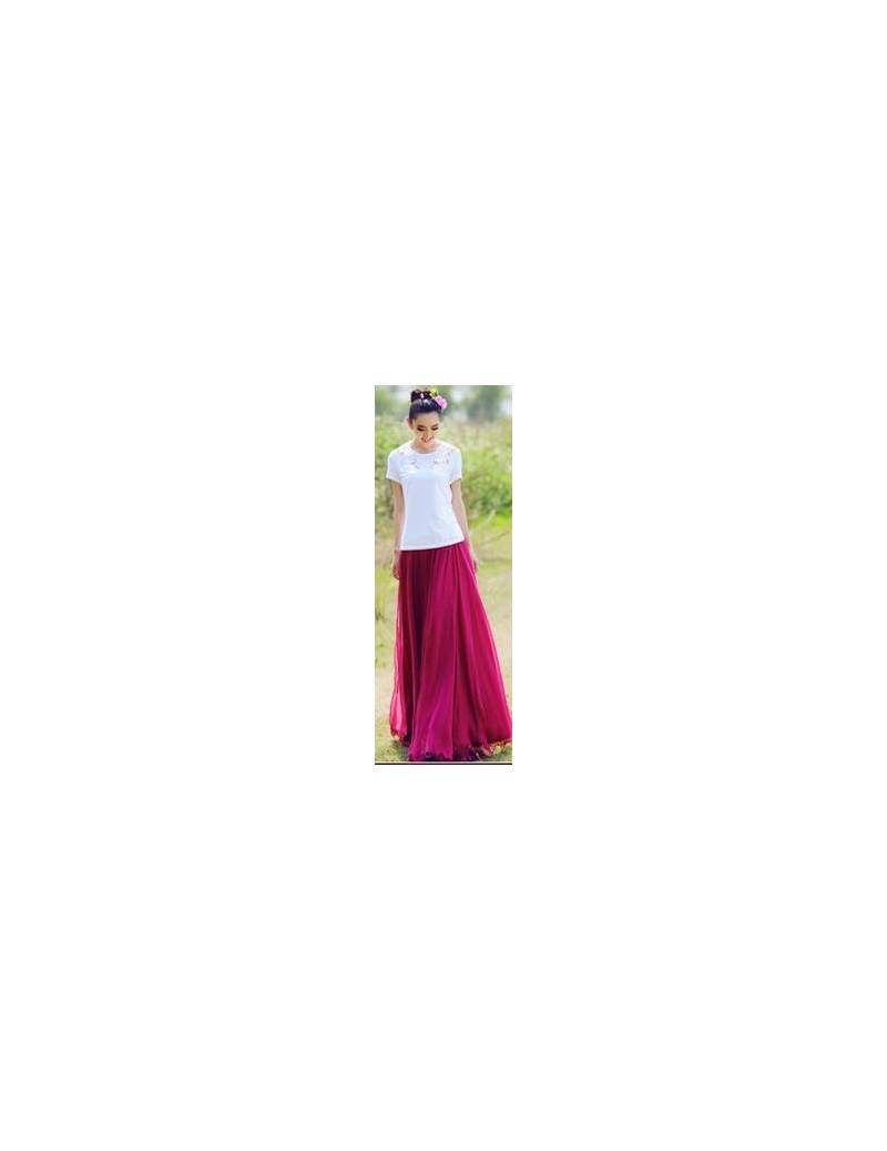 Bohemian 8 meters hem vintage high waist chiffon skirt womens fashion maxi skirt 2018 summer pleated tulle long skirts femal...