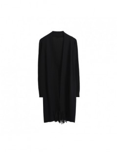 Cardigans Fashion knit winter long coats xxxl plus size women - Black - 423036814916-1 $41.75