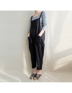 Jumpsuits Women Sleeveless Loose Jumpsuit Strappy Dungaree Bib Casual Pants Long Overalls Jumpsuit Strap Harem Trousers Overa...