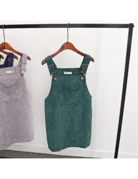 Skirts New Summer Women Corduroy Suspender Overall Vest Jumpsuit Braces Skirt Suspender skirts Preppy Style - As photo shows ...
