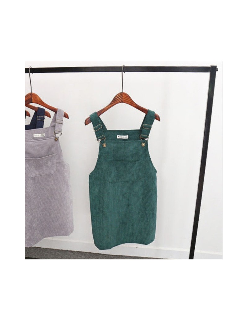 Skirts New Summer Women Corduroy Suspender Overall Vest Jumpsuit Braces Skirt Suspender skirts Preppy Style - As photo shows ...