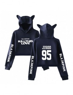 Hoodies & Sweatshirts 2019 BLACKPINK return Main song KILL THIS LOVE 2D fashion trend sala Cat Crop Top Women Hoodies Sweatsh...