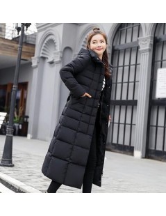 Parkas Hit Color Big Fur Collar Jacket Winter Woman 2019 New Fashion Large Size Hooded Long Cotton Padded Coat Winter Jacket ...