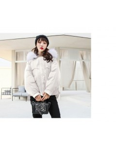 Parkas 2018 New Winter Jacket Coat Warm Women Parka Artificial Fur Collar Coat Padded Short Bread Style Fashion Hooded Outwea...