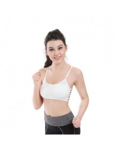 Tank Tops New Summer Style Fitness Bra Women Cotton Stretch No Rims Padded Colorful Crop Top Push Up Bra White Black - Blue -...
