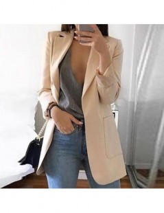 Blazers Fashion Casual Solid Women Ladies Long Sleeve V-Neck Slim Blazer Suit Coat Work Top Outwear Autumn Spring Clothes Cot...