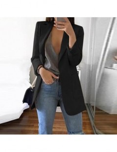 Blazers Fashion Casual Solid Women Ladies Long Sleeve V-Neck Slim Blazer Suit Coat Work Top Outwear Autumn Spring Clothes Cot...