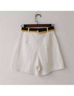 Shorts Shorts Women Vintage Solid High Waist Sashes Pockets Loose Boyfriends Jean Shorts Women Summer Korte Broek Dames C7915...