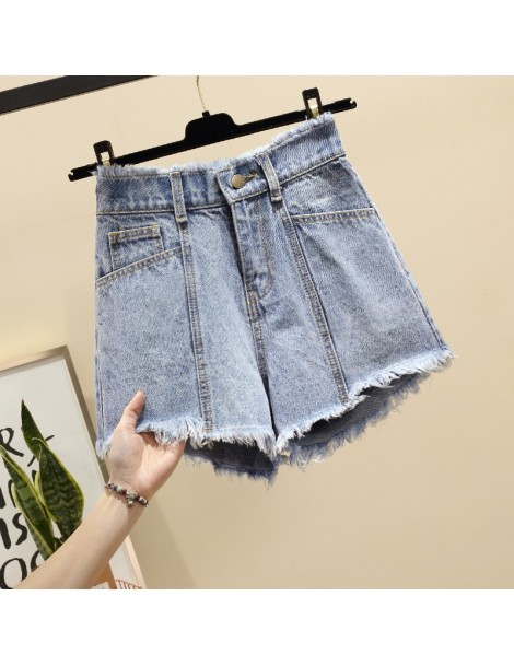 Shorts Summer Women Shorts 2019 Fashion New Large size Loose High waist Female Denim Shorts Thin Ladies Wide leg Short Pants ...
