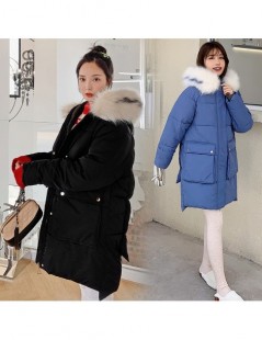 Parkas Winter women jackets coat 2019 New thick warm loose style jackets big fur collar hooded sintepon coats female plus siz...
