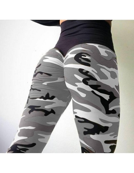 Women Camouflage Leggings For Fitness Legging High Waist Sportswear Leggins Femme Elasticity Wrinkle Leggings 4Color - Gray ...