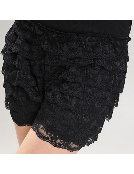 Shorts 1Pcs Fashion Summer Women Casual Mid-waist Shorts Sexy Lace Sheer Floral Hollow Out Hot Girl Elastic 8 Floors Shorts 2...