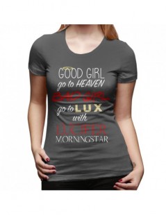 T-Shirts Lucifer T-Shirt Go To Lux With Lucifer T Shirt Short-Sleeve Plus Size Women tshirt White New Fashion Casual Ladies T...
