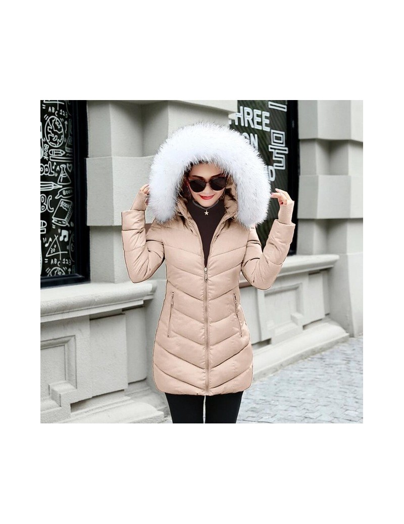 Parkas Fake Fur Parkas Women Down Jacket New 2019 Winter Jacket Women Thick Snow Wear Winter Coat Lady Clothing Female Jacket...