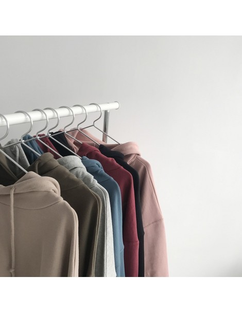 Hoodies & Sweatshirts Solid simple colors basic oversize hoodie - red - 423060704194-1 $24.13