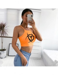 Tank Tops Orange Gothic Summer Top Fashion Sexy Bralette Cropped Feminino Graphic Tees Women Sleeveless Tank Top Active Wear ...