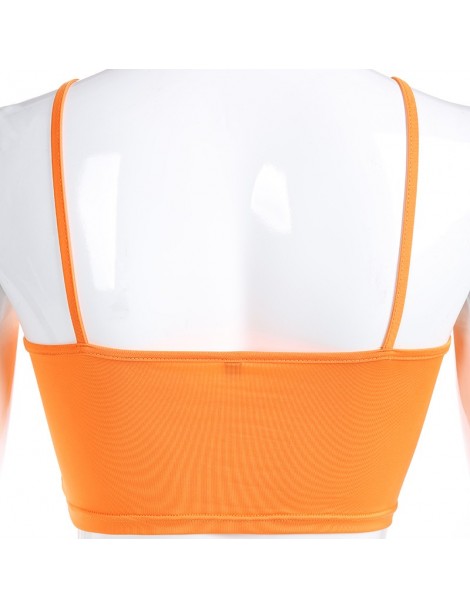 Tank Tops Orange Gothic Summer Top Fashion Sexy Bralette Cropped Feminino Graphic Tees Women Sleeveless Tank Top Active Wear ...