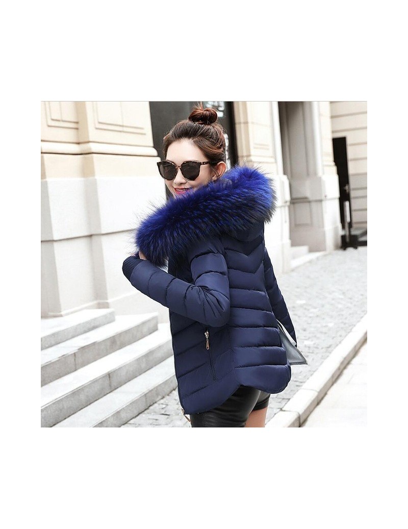 winter coat women winter jackets women 2019 female coat Hooded Slim Outwear woman Short parkas Faux fox fur Cotton Padded - ...