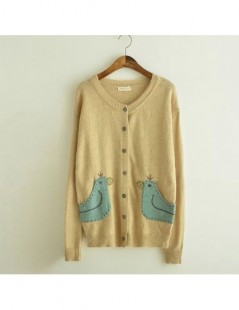 Cardigans Japanese Mori Girl Sweater Women Clothing College Wind Bird Style Long Sleeved Cute Outerwear Ruffle Sweater Cardig...