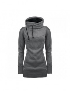 Hoodies & Sweatshirts New Women Lady Top Hoodie Long Sleeve Drawstring Pocket Solid Color For Autumn Winter MV66 - Green - 4C...