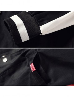 Jackets Patchwork Loose Bomber Jacket Coat Women Long Sleeve Drawstring tie Outerwear Casual Casaco Femme Baseball Jackets - ...
