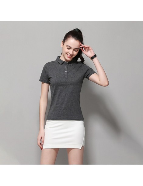 Polo Shirts 2019 new Fashion Breathable Couple Short Sleeve Casual Solid Color High Quality Cotton Polo Slim women Polo Shirt...
