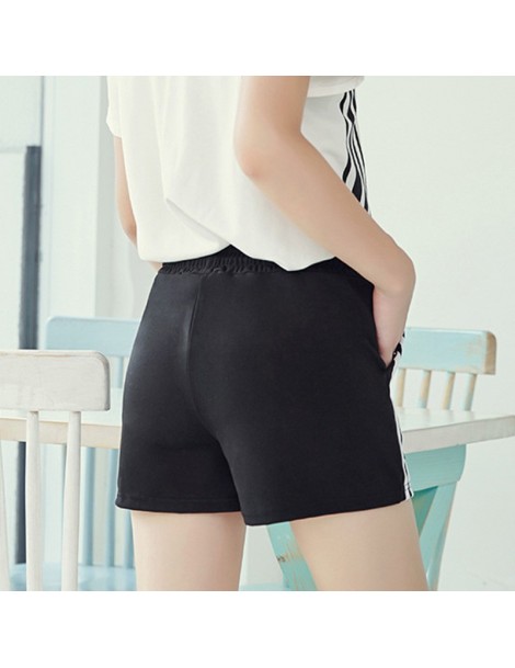 Shorts 2019 Summer Women's Shorts Loose Korean Student Casual Shorts Drawstring Sashes New Contrast Striped Straight Mid Wais...