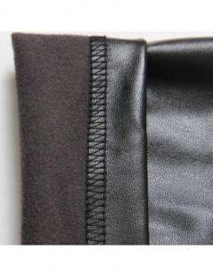 Pants & Capris High Waist Leather Faux PU Women's Pencil Pants Harajuku Leggings Black Fleece Trousers for Women 2019 Spring ...
