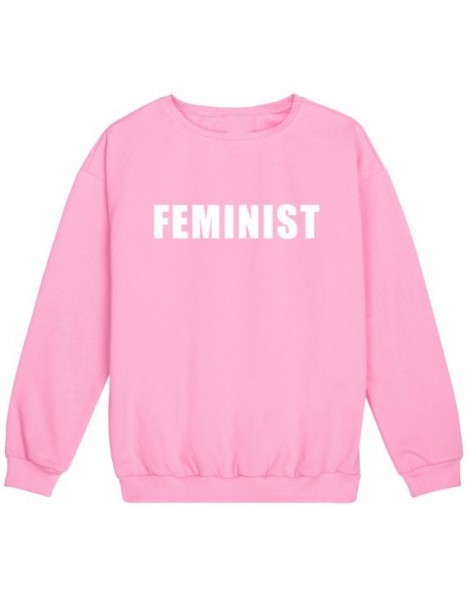 Hoodies & Sweatshirts Feminist Sweatshirt Jumper Women Ladies Funny Fun Tumblr Hipster 90s Fashion Grunge Pink Hoodie Feminis...