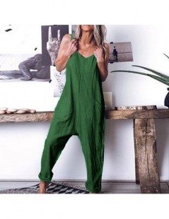 Jumpsuits loose Jumpsuit Women Casual Plus Size Linen Sleeveless Soild Overalls Sling Vest Brief daily Tooling Playsuit Body ...