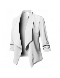 Blazers Long Sleeved Plus Size Solid Color Crop Suits Elegant Womens Open front Irregular Cardigan Casual Blazer Jacket Outwe...