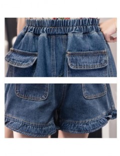 Shorts Hot Vintage Stretch High Waist Shorts 2018 Summer Slim Show Thin Streetwear Denim Shorts Women Ruffles Pockets Short j...
