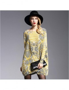 Pullovers Spring Oversize Women Sweater Long Batwing Sleeve Female Yellow Fluffy Casual Print Women Clothes Pullovers Clothin...